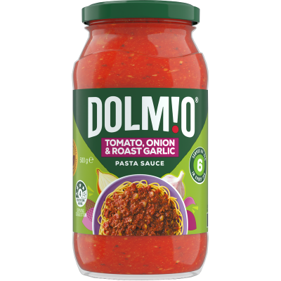 Dolmio Tomato Onion & Roast Garlic Pasta Sauce Jar 500g