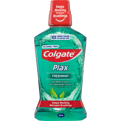 Colgate Plax Freshmint Alcohol Free Mouthwash 500ml