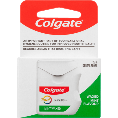 Colgate Total Waxed Mint Flavour Dental Floss 25m