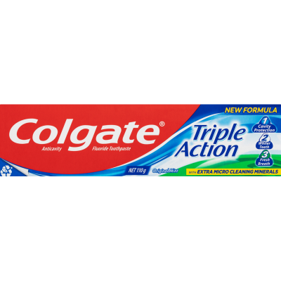 Colgate Triple Action Original Mint Toothpaste 110g – GoPotatoes