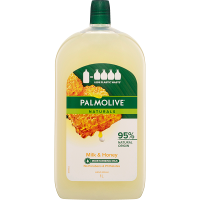 Palmolive Naturals Moisturising Milk & Honey Liquid Hand Wash Refill 1l