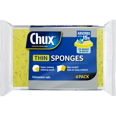 Chux Thin Sponges 4pk