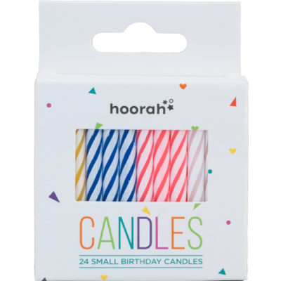 Hoorah Small Birthday Candles 24pk