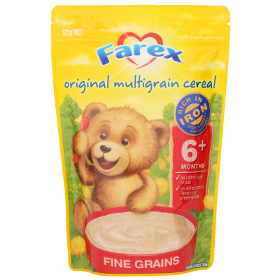 Farex Original Multigrain Cereal Fine Grains 6+ Months 125g