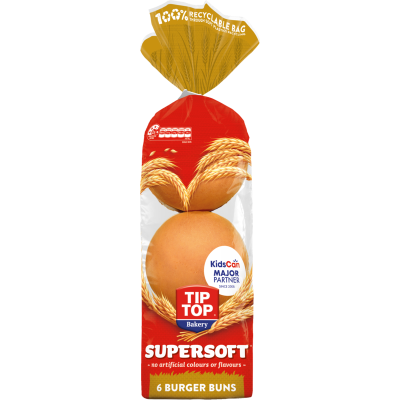 Tip Top Supersoft Burger Buns 6pk