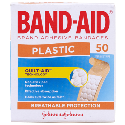 Band-Aid Plastic Strips 50pk