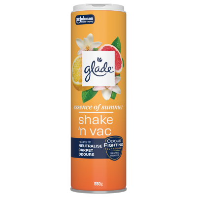Glade Shake 'N Vac Essence Of Summer Carpet Freshener 550g