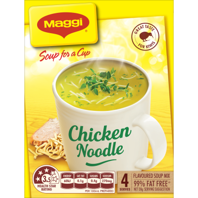 Maggi Soup For A Cup Chicken & Noodle 4pk