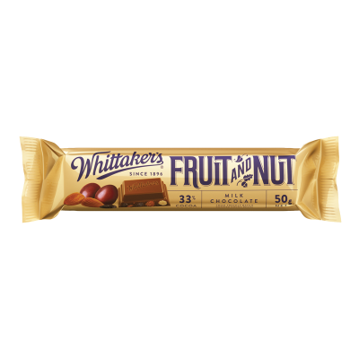 Whittaker's Chunks Fruit & Nut Milk Chocolate Bar 50g