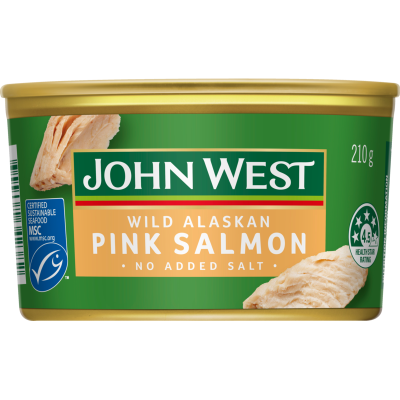 John West Wild Alaskan Pink Salmon No Added Salt 0.21kg