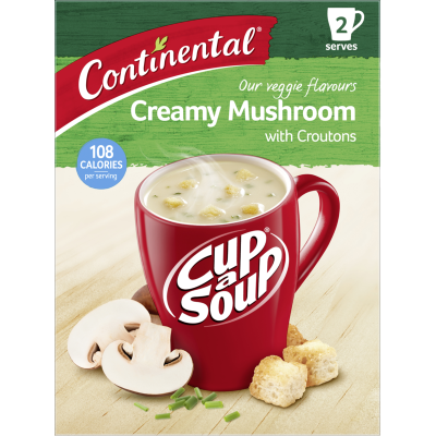 Continental Creamy Mushroom With Croutons Cup a Soup 2pk