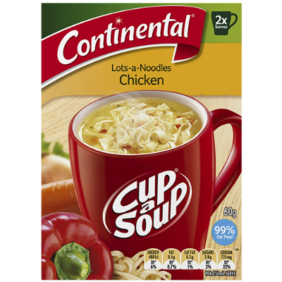 Continental Lots-A-Noodles Chicken Cup A Soup 2pk