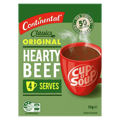 Continental Original Hearty Beef Cup a Soup 4pk