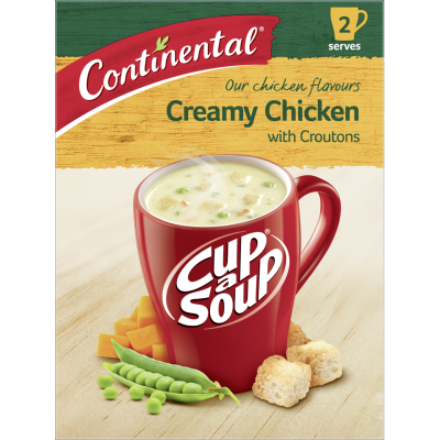 Continental Creamy Chicken With Croutons Cup a Soup 2pk