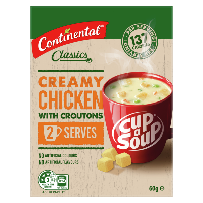 Continental Creamy Chicken With Croutons Cup a Soup 60g