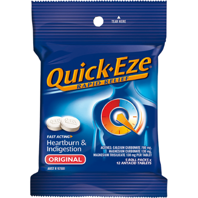 Quick-Eze Original Antacid Tablets Roll Pack 147g – GoPotatoes