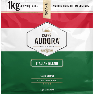 Aurora Italian Blend Ground Coffee 1kg