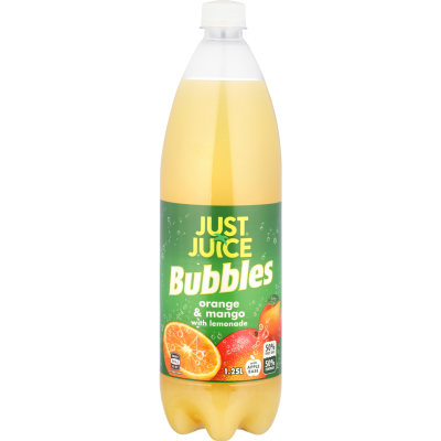 Just Juice Bubbles & Orange Mango With Lemonade Fruit Drink 1250ml