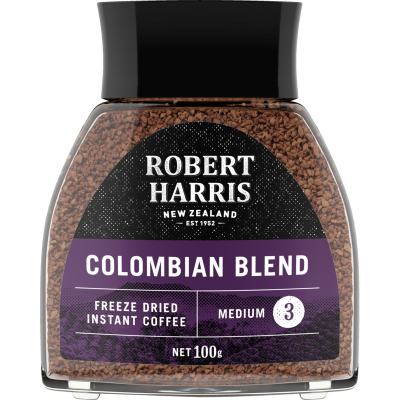 Robert Harris Colombian Blend Medium 3 Freeze Dried Instant Coffee 100g