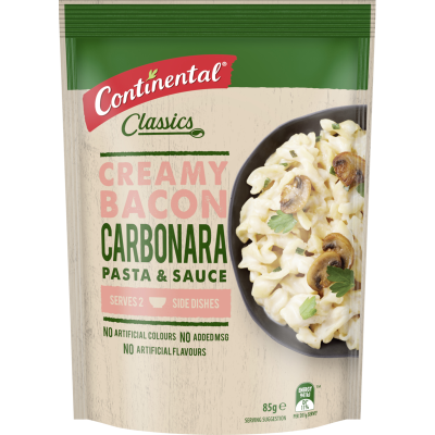 Continental Creamy Bacon Carbonara Pasta & Sauce 85g