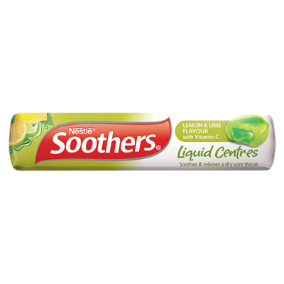 Nestle Soothers Lemon & Lime Liquid Centres Lozenges 10pk