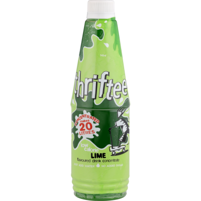 Thriftee Low Calorie Lime Flavoured Drink Concentrate 540ml