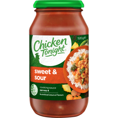 Chicken Tonight Sweet & Sour Cooking Sauce 520g