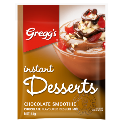 Gregg's Instant Desserts Chocolate Smoothie Chocolate Flavoured Dessert Mix 82g