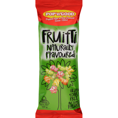Pop'n'Good Fruiti Naturally Flavoured Popcorn 150g