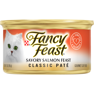 Purina Fancy Feast Classic Savory Salmon Feast Cat Food 85g