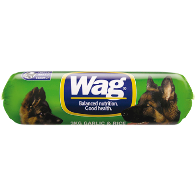 Wag Garlic & Rice Dog Roll 3kg
