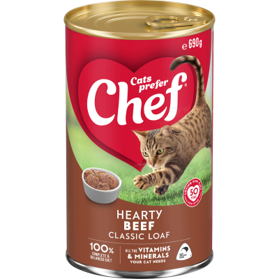 Chef Hearty Beef Classic Loaf Cat F ood 690g