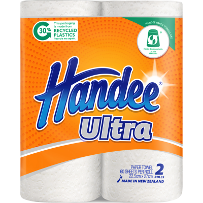 Handee Ultra 2 Ply Paper Towels 2 x 60 sheets
