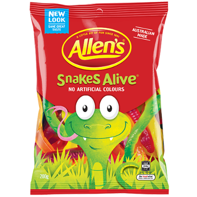 Allen's Snakes Alive Confectionery 200g