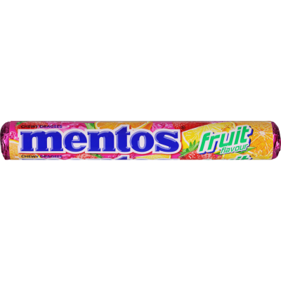 Mentos Fruit Flavour Roll 37.5g