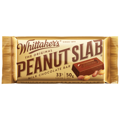 Whittaker's Peanut Slab Milk Chocolate Bar 50g