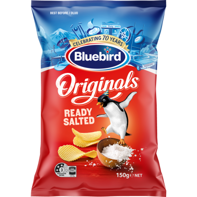 Bluebird Originals Ready Salted Potato Chips 150g