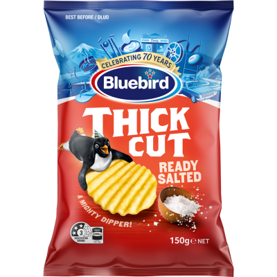 Bluebird Thick Cut Ready Salted Potato Chips 150g