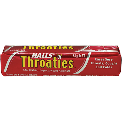 Halls Throaties Original Lozenges 34g