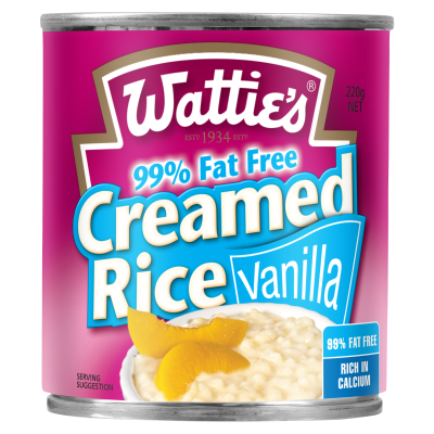 Wattie's Vanilla 99% Fat Free Creamed Rice 220g