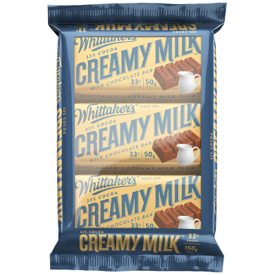 Whittaker's Creamy Milk Chocolate Bar 3 x 50g