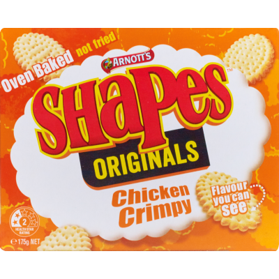 Arnott's Shapes Chicken Crimpy Crackers 175g