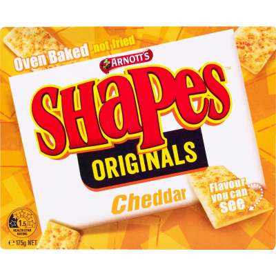 Arnott's Shapes Cheddar Crackers 175g