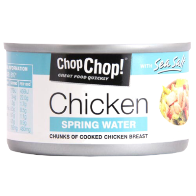 Chop Chop Springwater Chunks Of Cooked Chicken Breast 85g