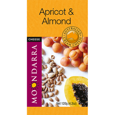 Moondarra Cheese Apricot & Almond Cream Cheese 120g