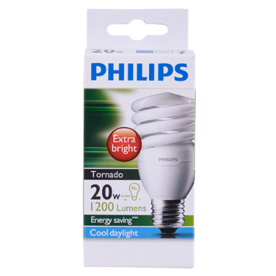 Philips Tornado 20W Screw Bulb 1pk