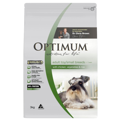 Optimum Small Breed Adult Chicken Vegetables & Rice Dry Dog Food 3kg