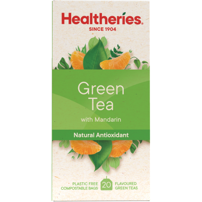 Healtheries Green Tea With Mandarin Tea Bags 20 x 1.7g