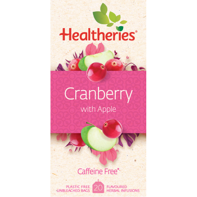 Healtheries Cranberry With Apple Tea Bags 20pk