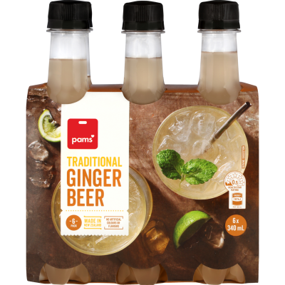 Pams Traditional Ginger Beer 6 x 340ml